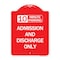 Signmission 10 Minute Parking Admission and Discharge Only, Red & White Aluminum Sign, 18" x 24", RW-1824-24644 A-DES-RW-1824-24644 - alternate 1